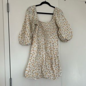 Urban Outfitters yellow smock floral dress